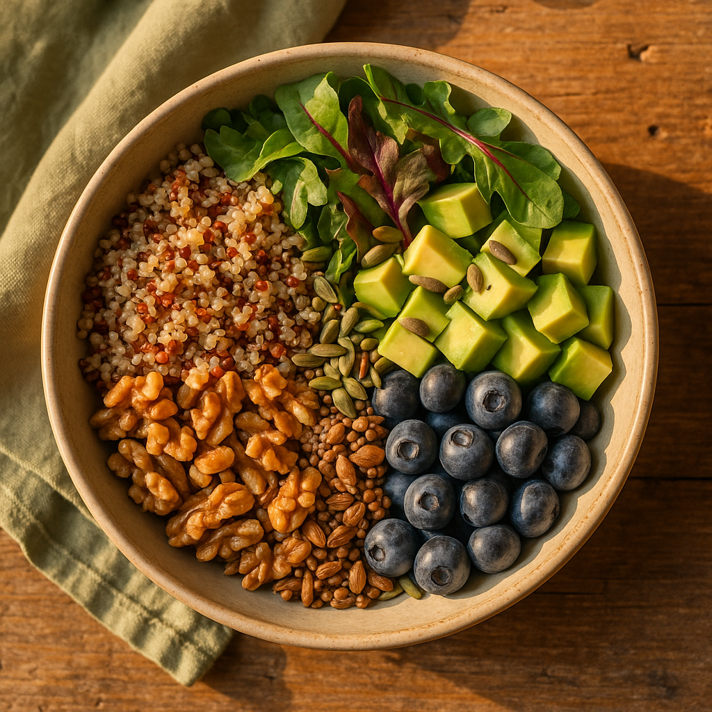 Ensalada de quinoa con palta y arándanos: frescura que cuida tu flora