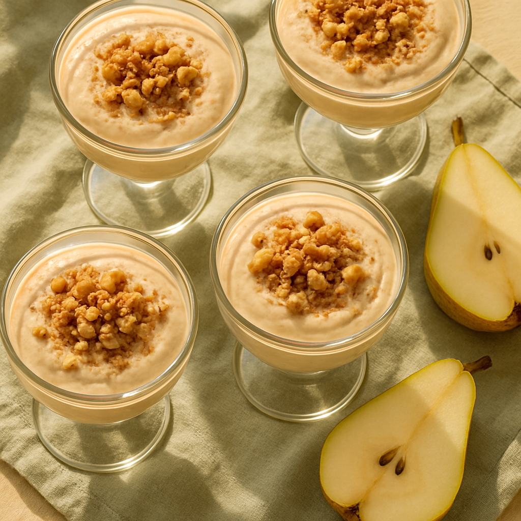Mousse de pera y jengibre: dulce que calma tu digestión